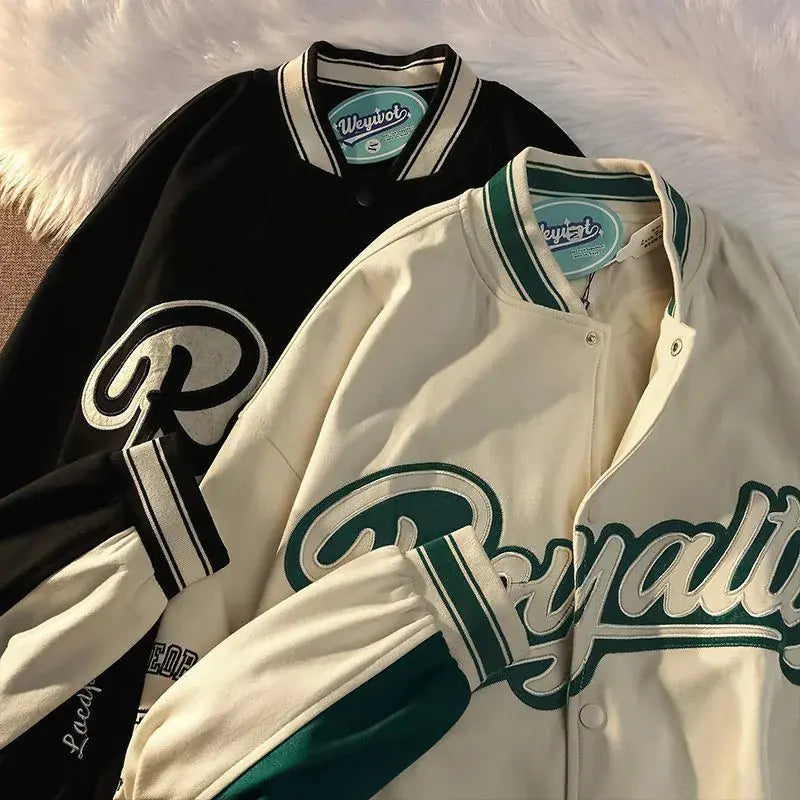 Y2K Oversized Bomber Jacket for Women - Harajuku Style