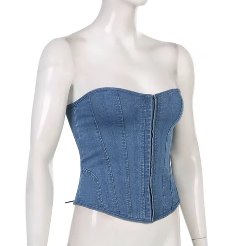 Downtown Denim Corset Top